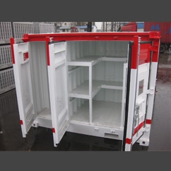 Offshore gas bottle storage container